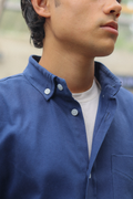 Navy blue Oxford Shirt with classic fit
