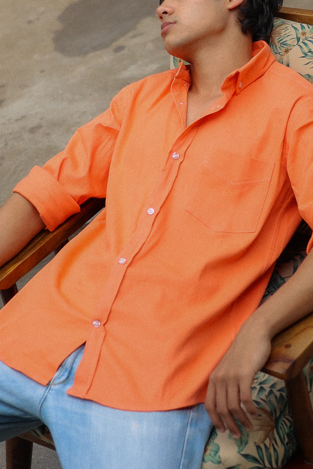 Apricot Oxford Shirt with classic fit