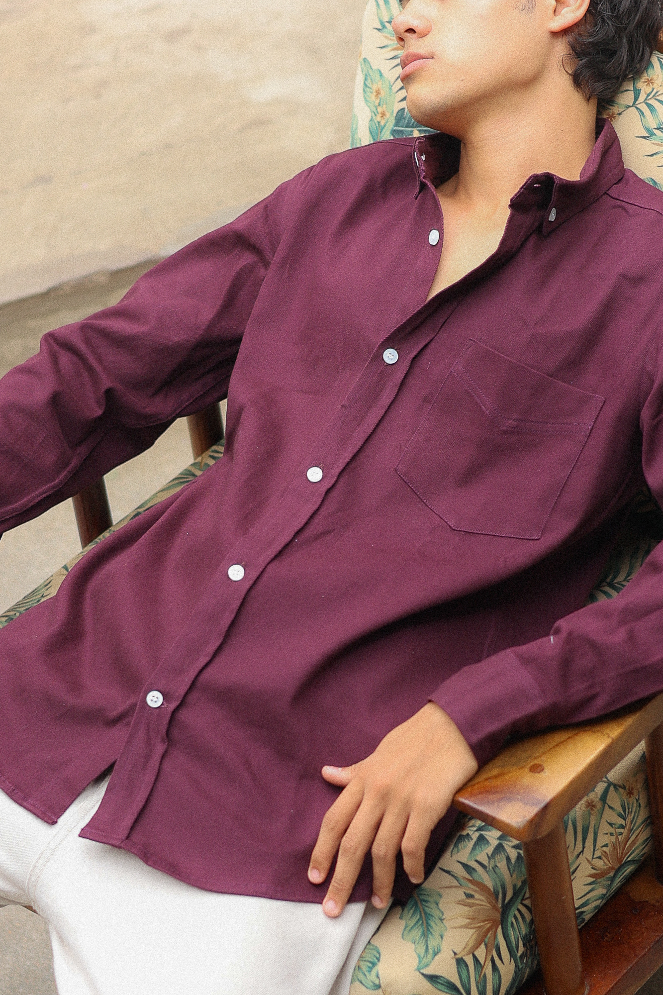 Classic Fit Perfect Vintage Mulberry Oxford Shirt