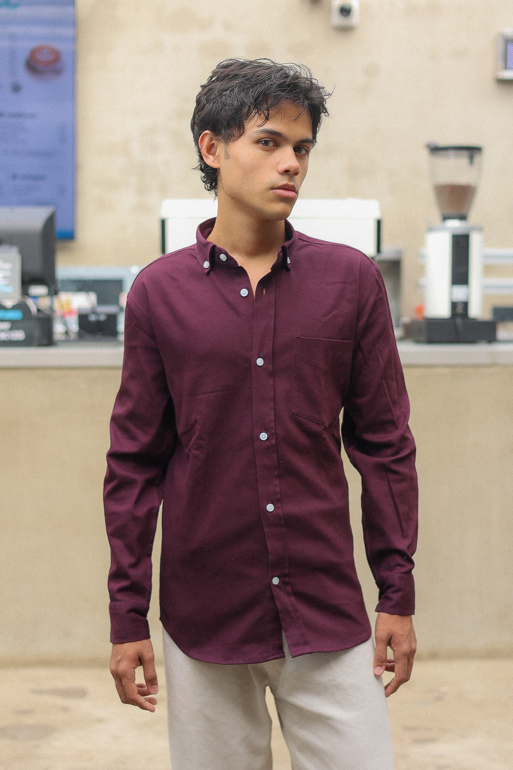 Classic Fit Perfect Vintage Mulberry Oxford Shirt