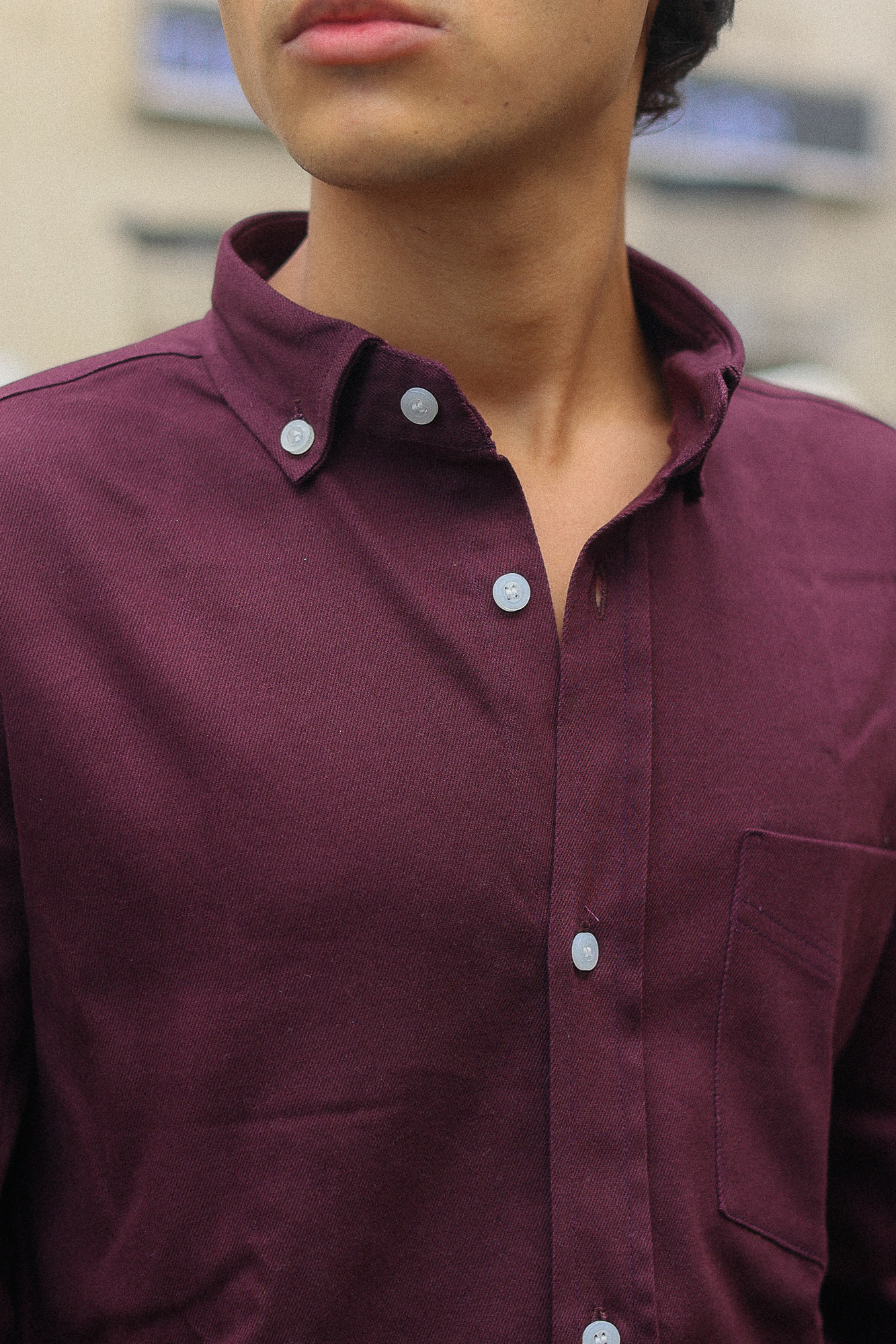 Classic Fit Perfect Vintage Mulberry Oxford Shirt