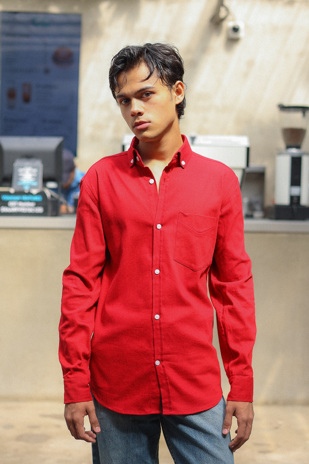 Classic Fit Perfect Ruby Red Oxford Shirt