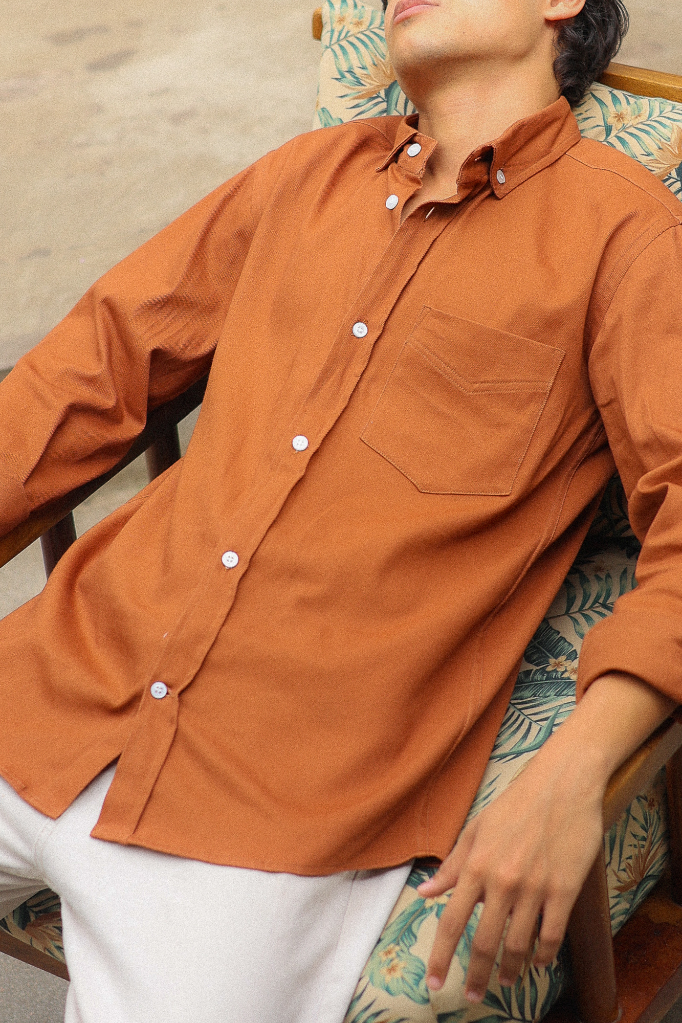 burnt orange dress shirt Barry. Wang Paisley for Men Silk Casual Long Sleeve Shirt, L Mens Solid Dress Shirt Color Burnt Orange Regular Fit French Cuff Spread High Collar Cotton Blend Wrinkle Free burnt orange