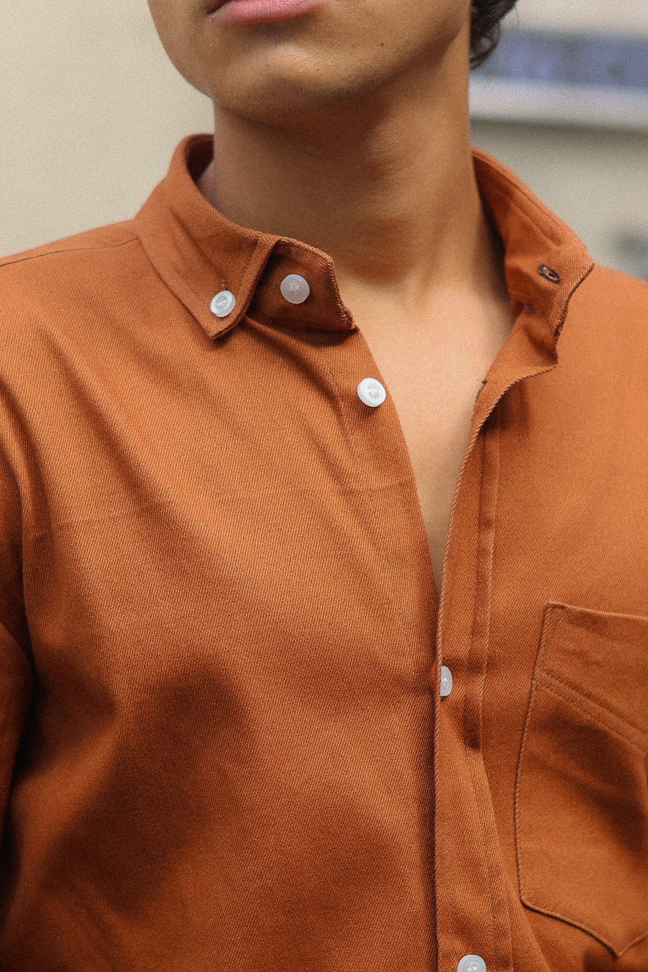 mens burnt orange dress shirt Men's Long Sleeve 16.5 34/35 / Orange Designed by Daniel Ellissa Men's Performance Orange Dress Shirt