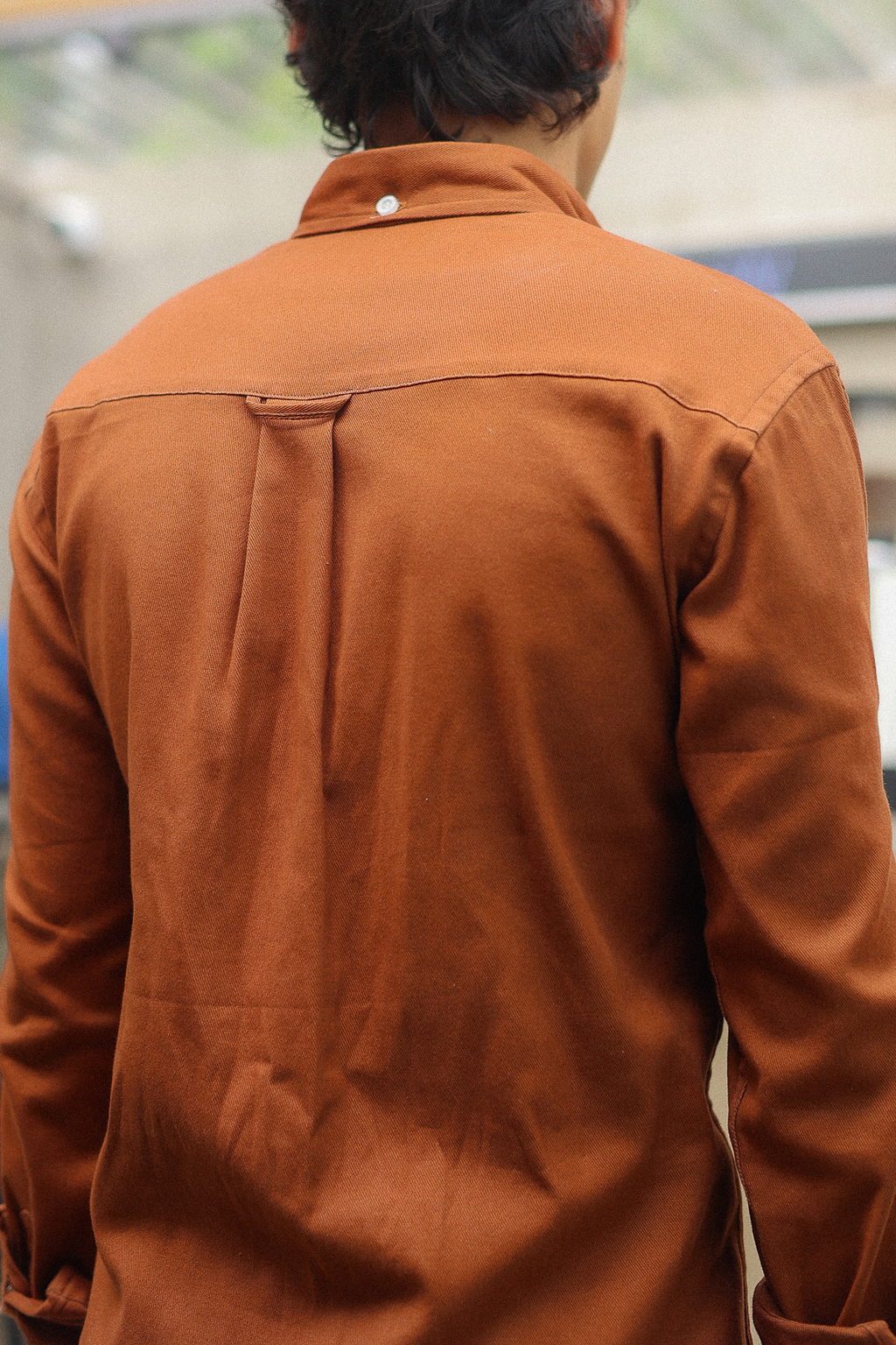 Burnt orange Oxford Shirt with classic fit